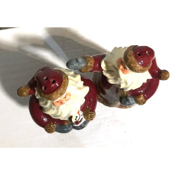 Vintage Santa Claus Salt & Pepper Shaker Set Ceramic Holiday Table Decor - Picture 7 of 9